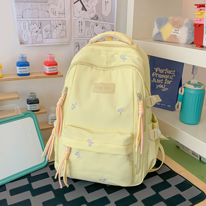 Stylish Embroidered School Backpack Kalsten