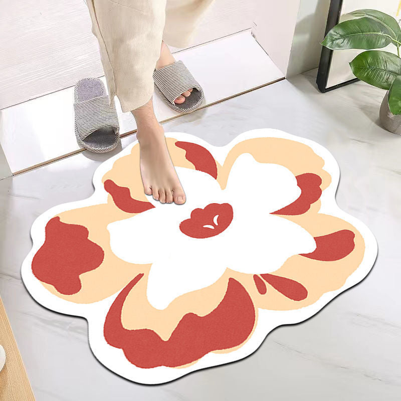 Floral Shape Bath Mat