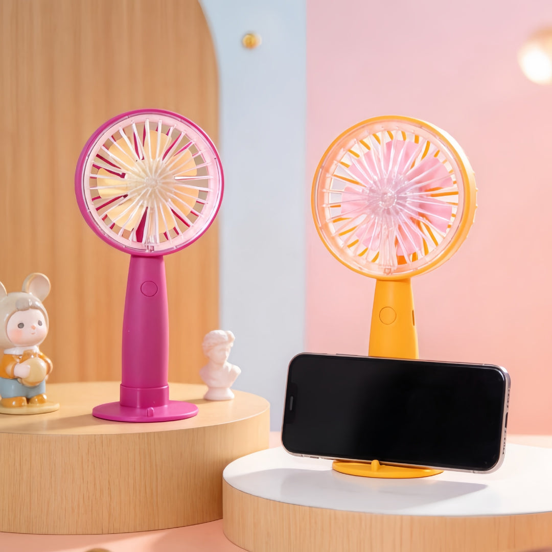Women Portable Mini Hand Fan with Flexible USB Charging Function Kalsten