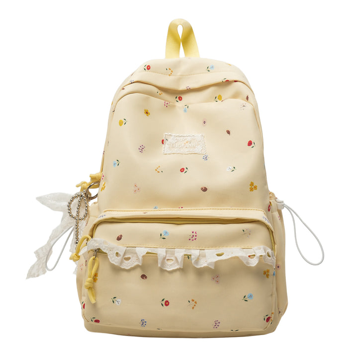 Decorative Floral-Embellished Backpack Kalsten