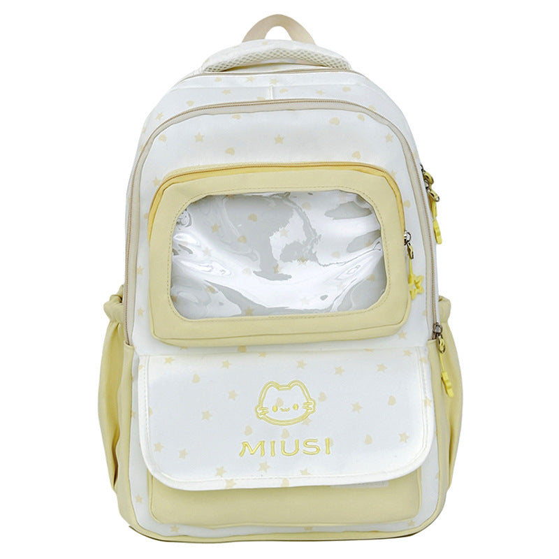 Cute Cartoon-Theme Transparent Window Backpack Kalsten