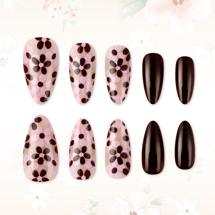 Floral Print Gel Nail Art Set Kalsten