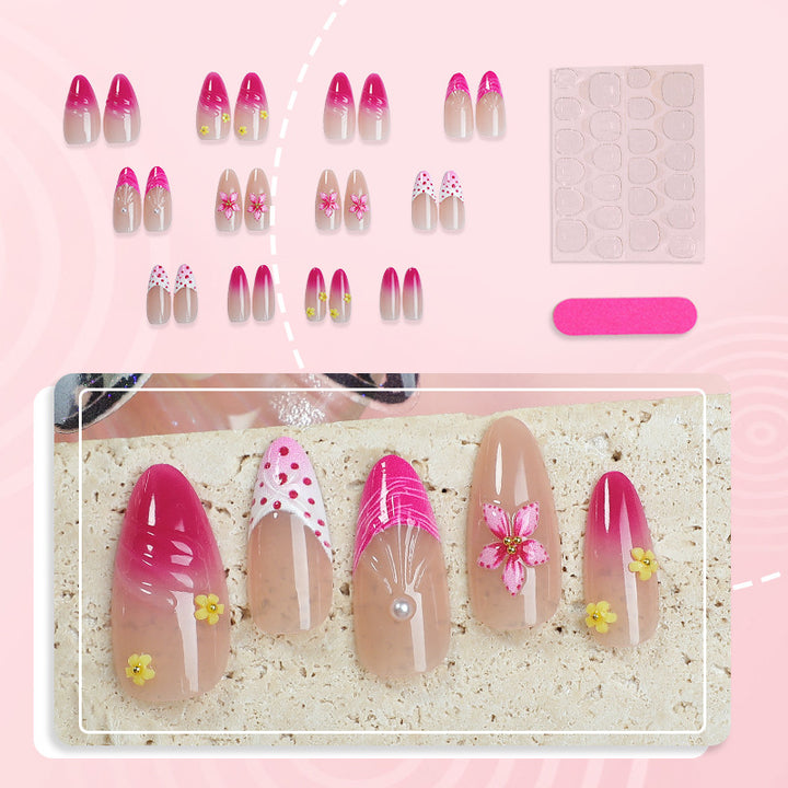 Artistic Floral Press-On Nail Set 1790738367