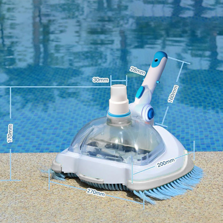 Automatic suction pool cleaner with rotating brush heads and clear debris chamber Kalsten