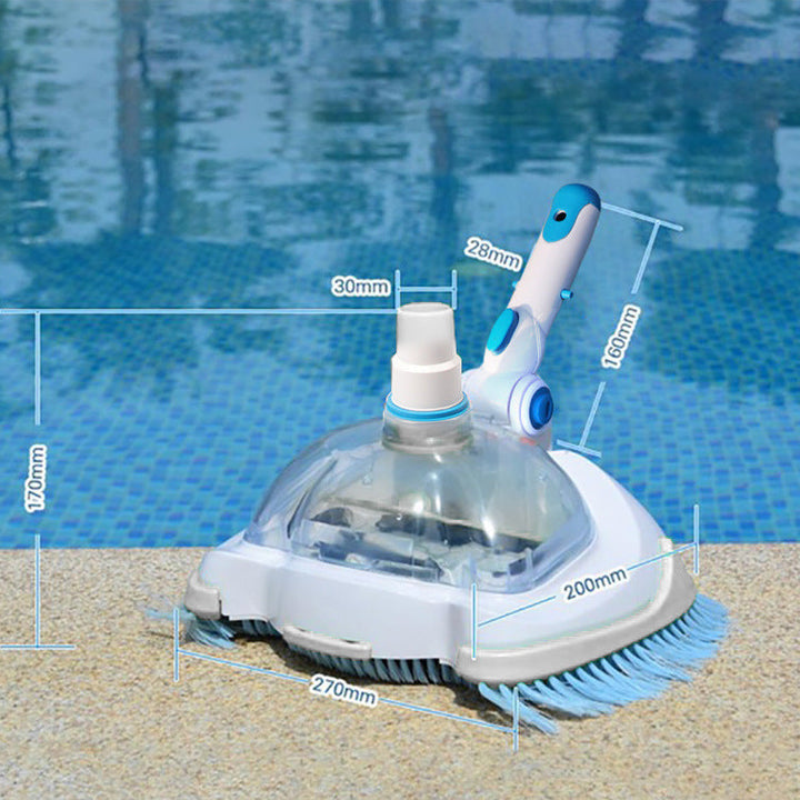 Automatic suction pool cleaner with rotating brush heads and clear debris chamber Kalsten