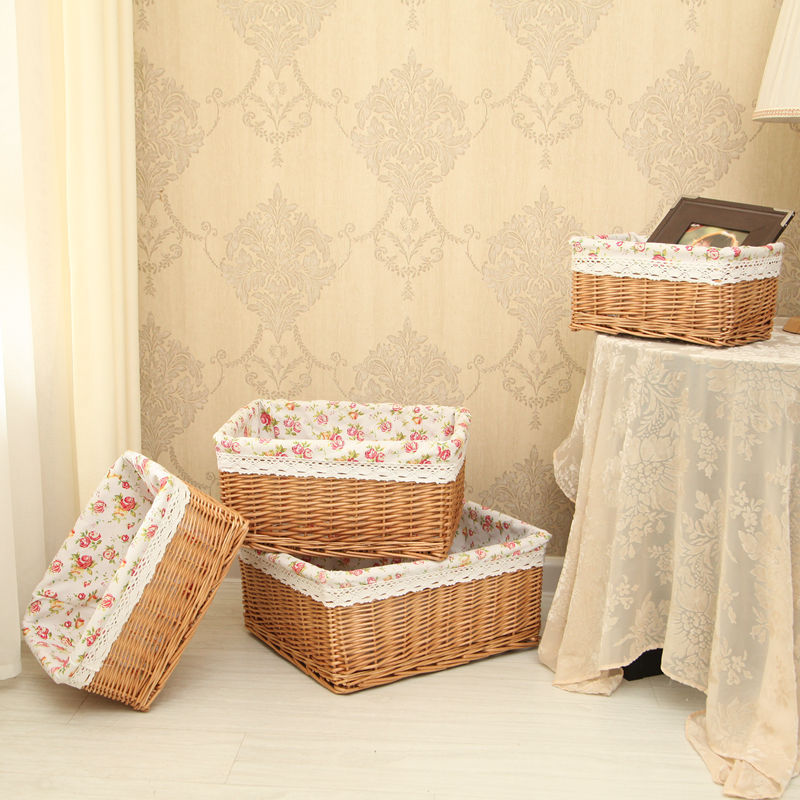 Decorative Woven Storage Basket with Liner Kalsten
