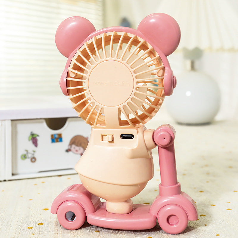 Ladies portable hand fan with cute animal design Kalsten