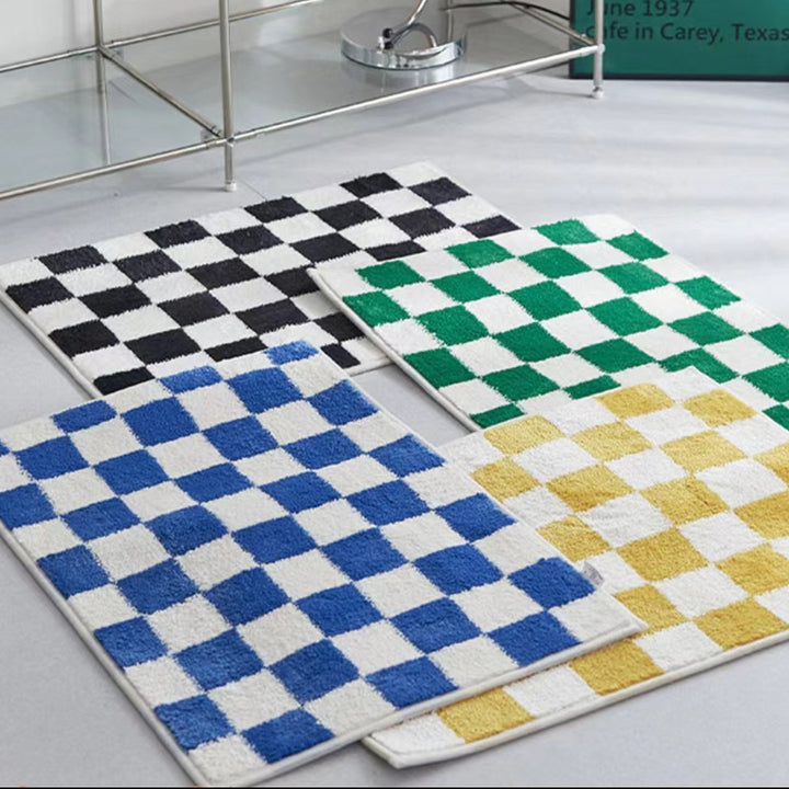 Stylish Checkered Bath Mat Kalsten