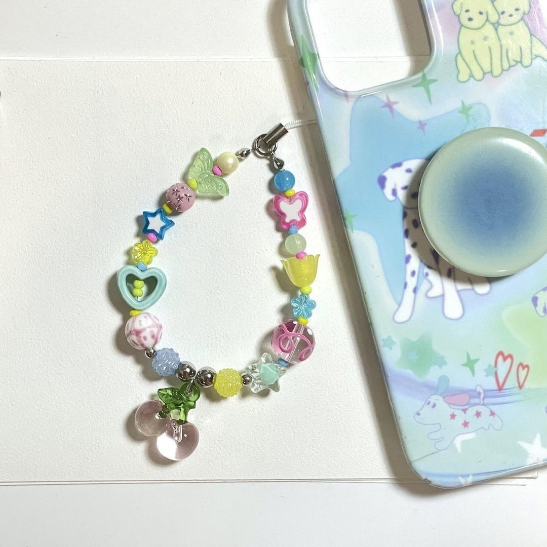 Playful Beaded Charm Mobile Lanyard Kalsten