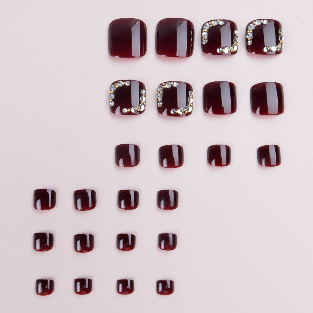 Decorative Rhinestone Toe Nail Art  1791110310