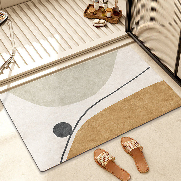 Abstract Geometric Pattern Bath Mat
