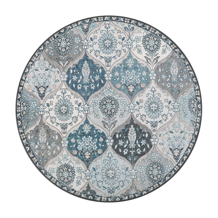 Vintage-Inspired Round Area Rug Kalsten 1791538299