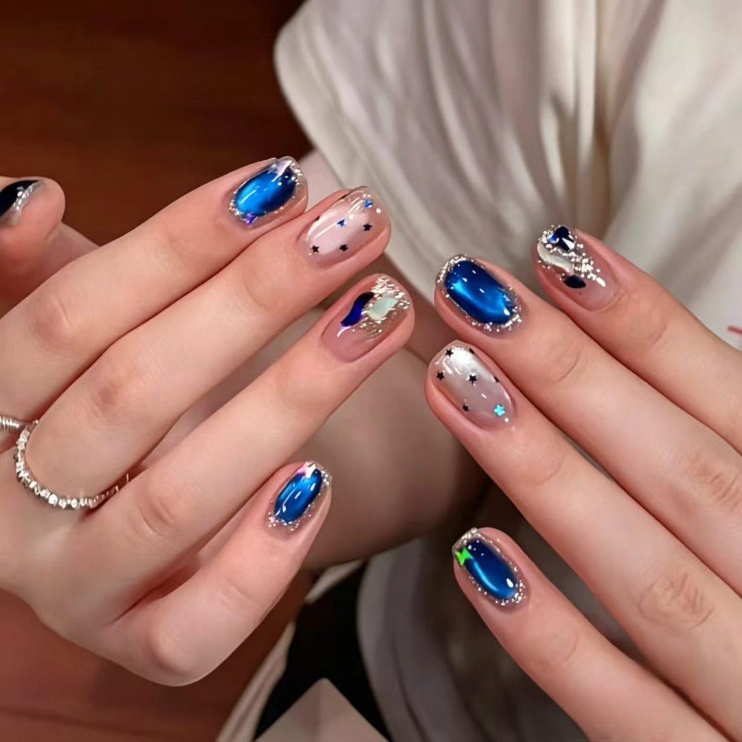 Artistic Celestial Nail Art Extensions
