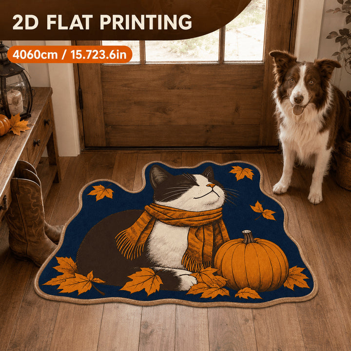 Cozy Cat-Themed Plush Bath Mat