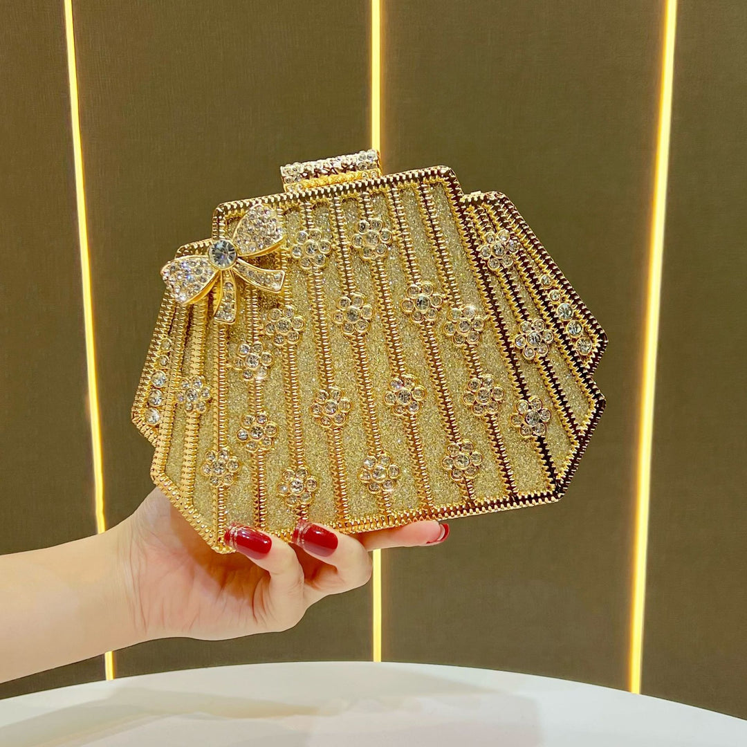 Glamorous Rhinestone-Embellished Evening Clutch