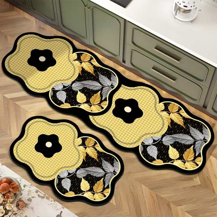 Decorative Floral Kitchen Mat