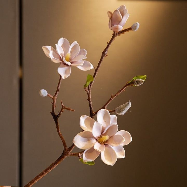 Luxurious Faux Magnolia Floral Branch