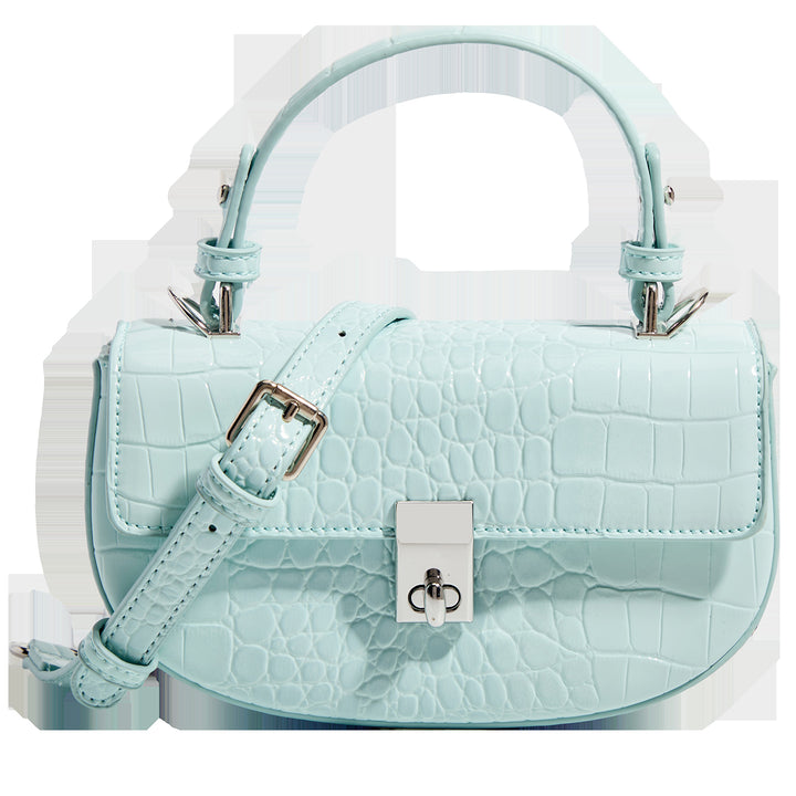 Crocodile Embossed Mini Handbag