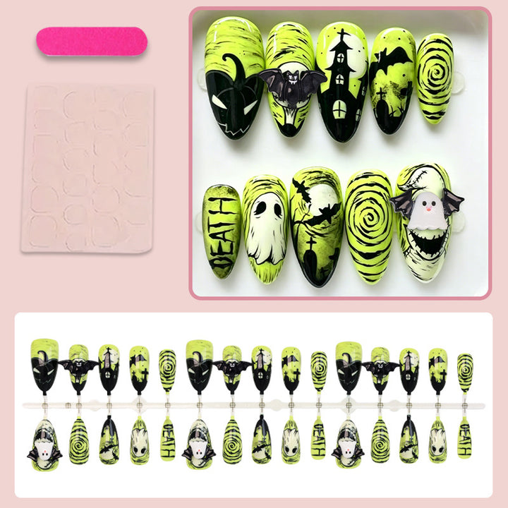 Halloween Artificial Nail Set with Creepy Designs Kalsten