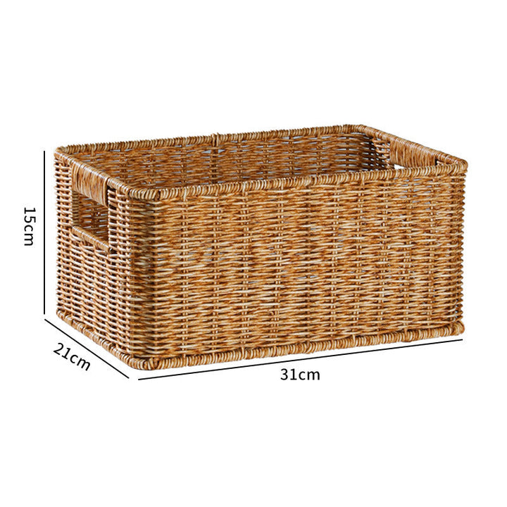 Handcrafted Rectangular Wicker Storage Bin Kalsten