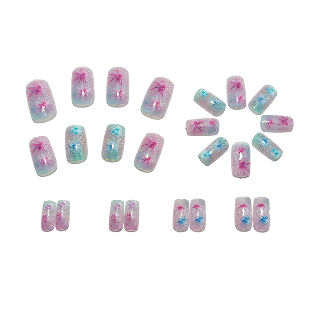 Artificial nails with sparkling star design Kalsten