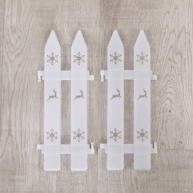 Decorative Snowy Fence Ornaments Kalsten