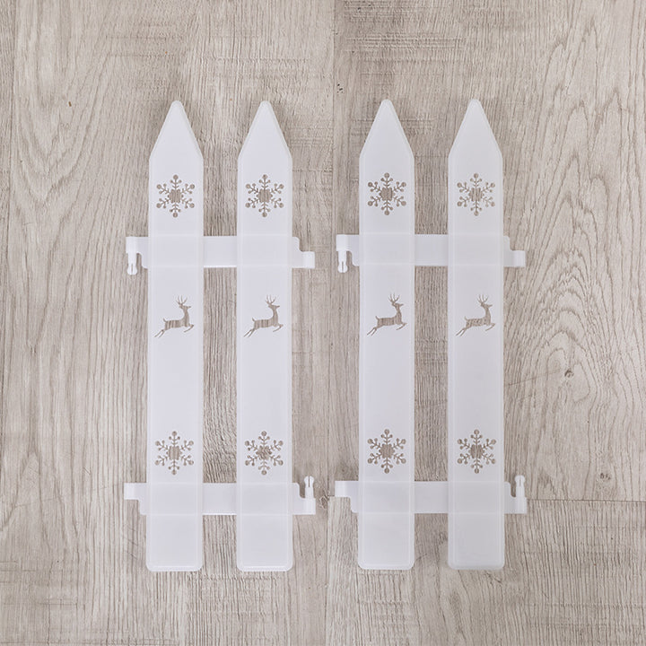 Decorative Snowy Fence Ornaments Kalsten
