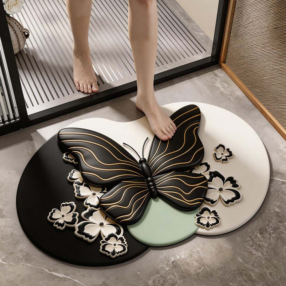 Floral Design Decorative Bath Mat