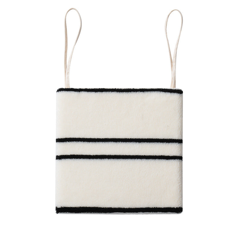 Fur Crop Top with Spaghetti Straps and Textured Zigzag Pattern