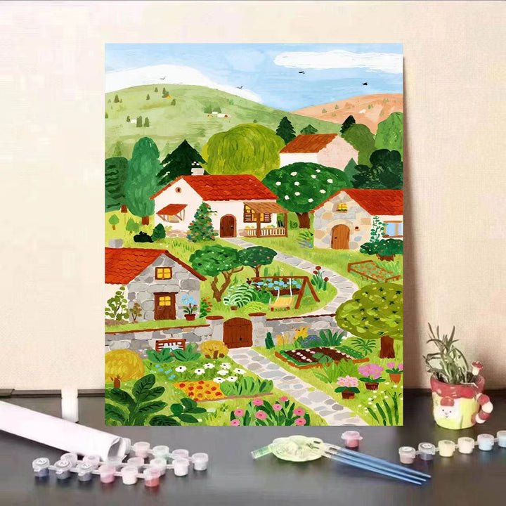 DIY Scenic Garden Paint by Numbers Kit Kalsten