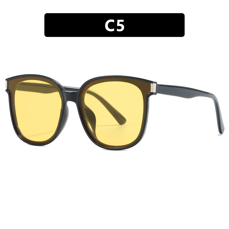 Women's stylish sunglasses with high-quality, transparent plastic frame Kalsten