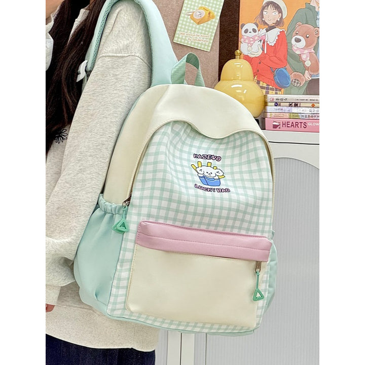 Casual Checkered Backpack Kalsten
