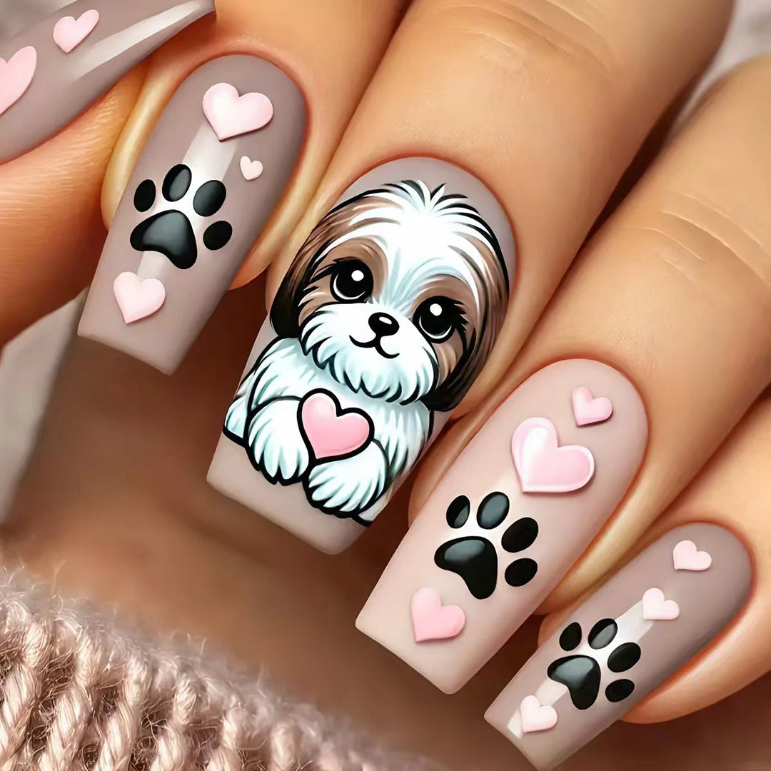 Playful Pet-Themed 3D Nail Art Kalsten