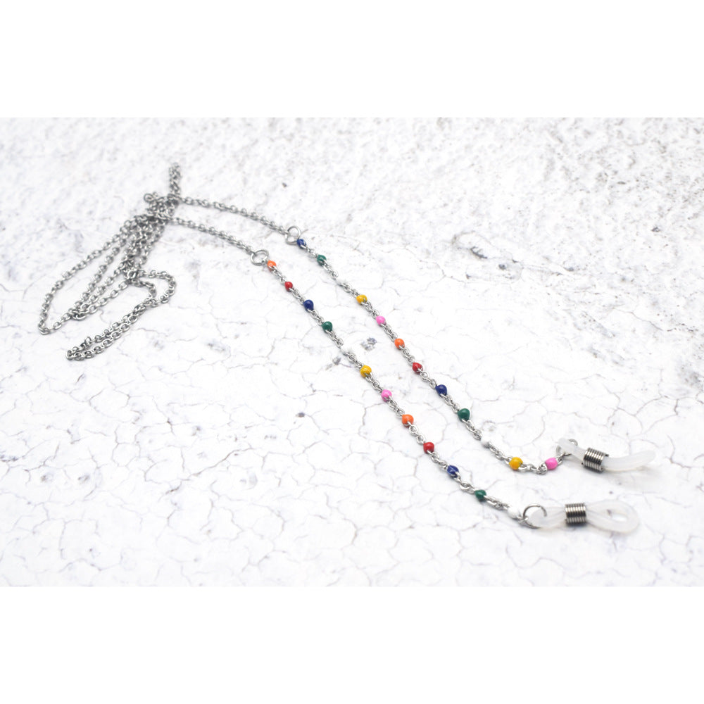 Vibrant Multi-Colored Beaded Eyewear Chain Kalsten