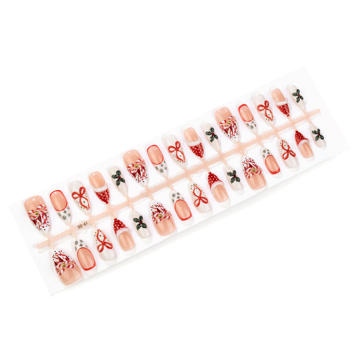Decorative Christmas-Themed Press-On Nail Art Set Kalsten