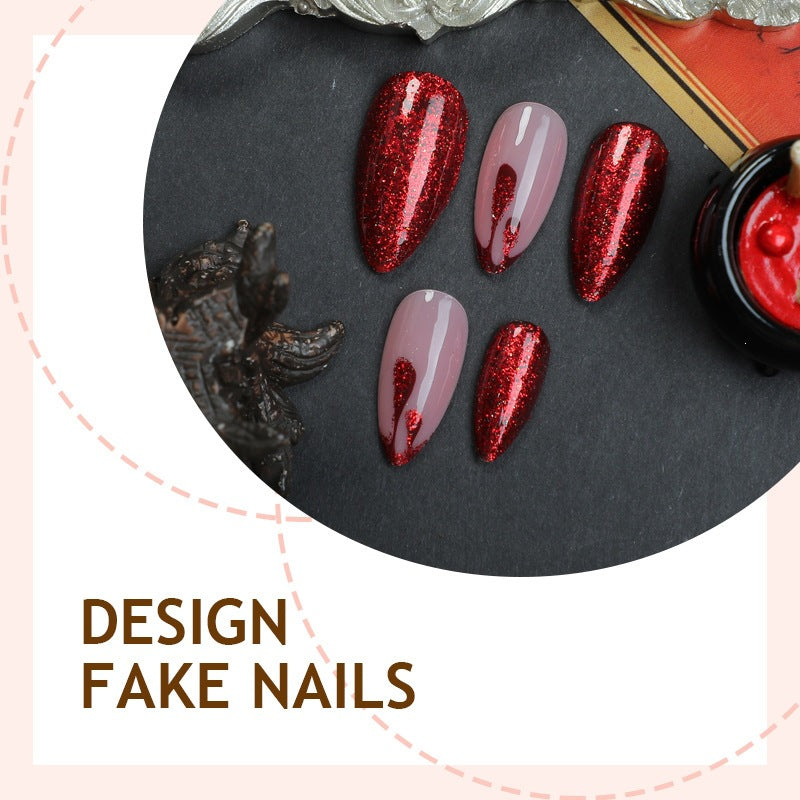 Nail art set with sparkling glitter and classic accents Kalsten