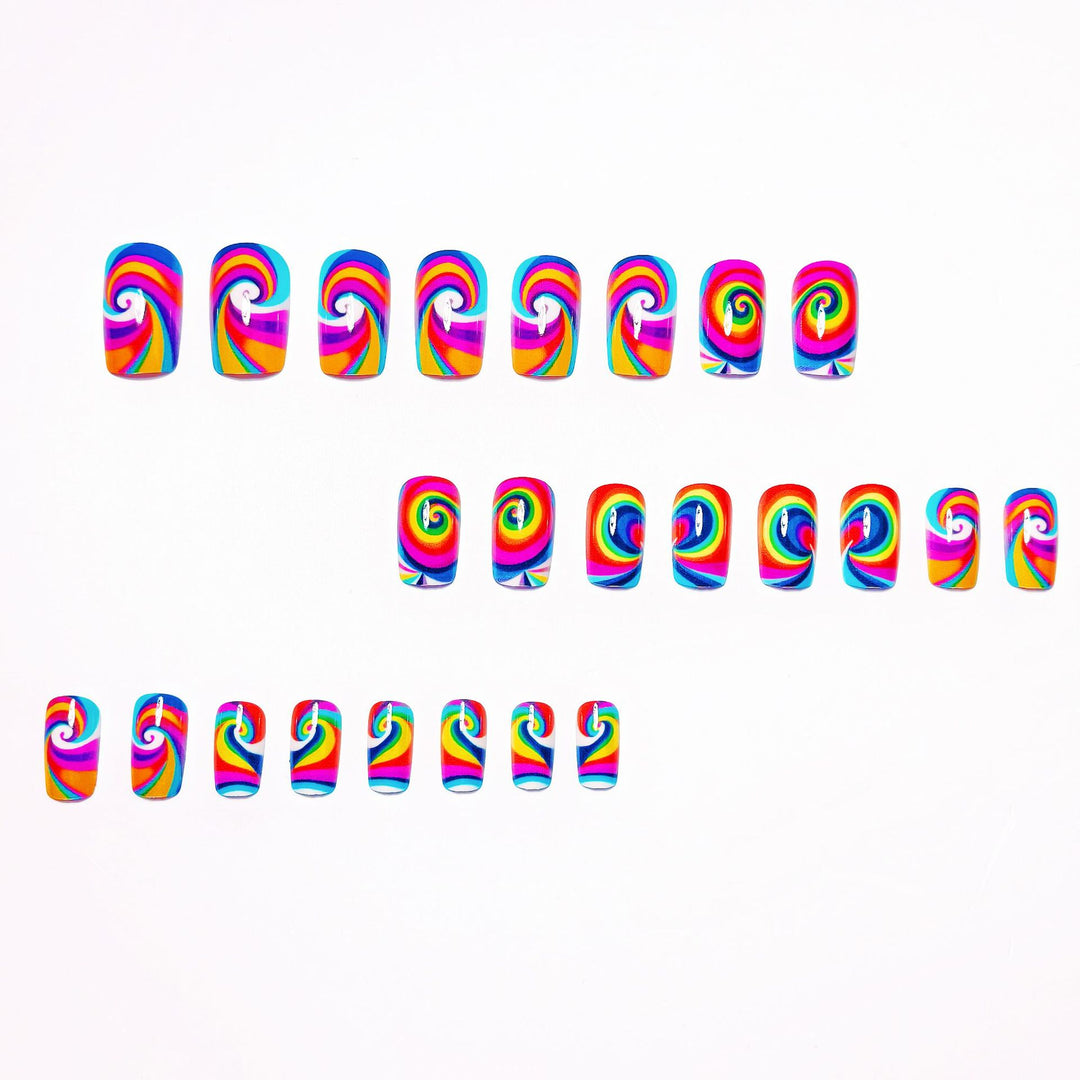 Psychedelic Swirl Nail Art Kalsten