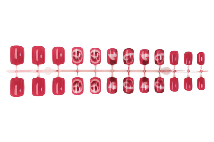 Acrylic nail set with elegant heart and pattern designs Kalsten