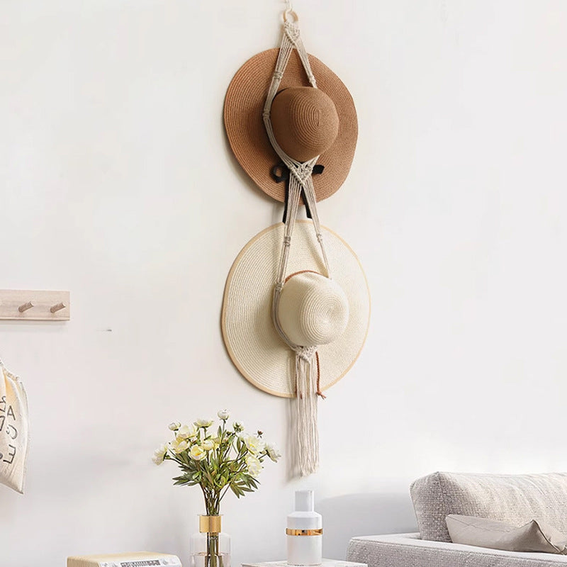 Stylish Macrame Hat Organizer Kalsten