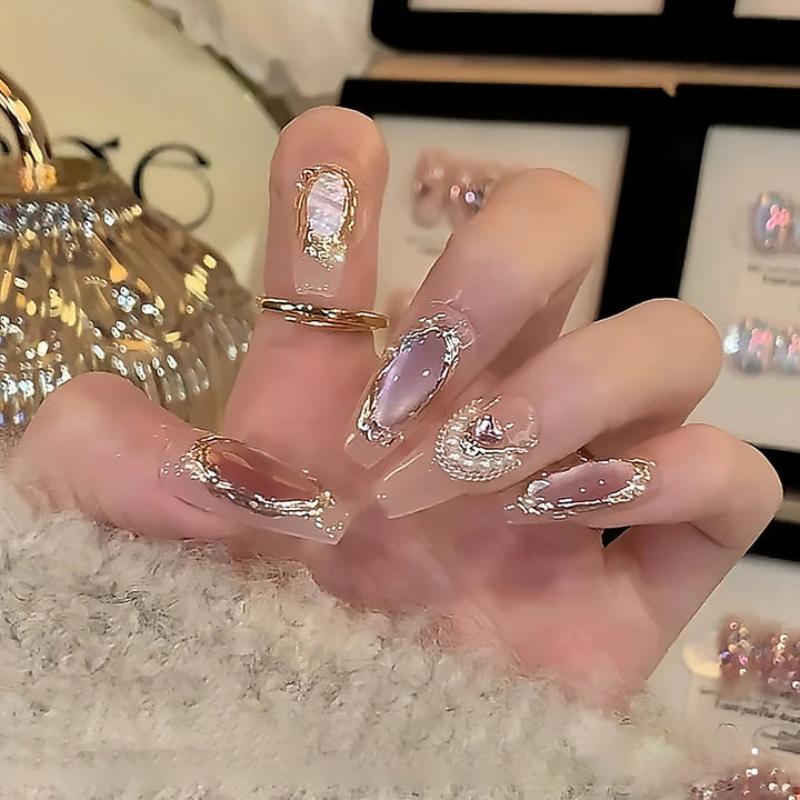Elegant Decorative Press-On Nail Art Kalsten