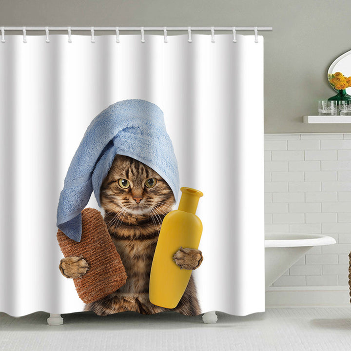 Artistic Dog Illustration Shower Curtain Kalsten