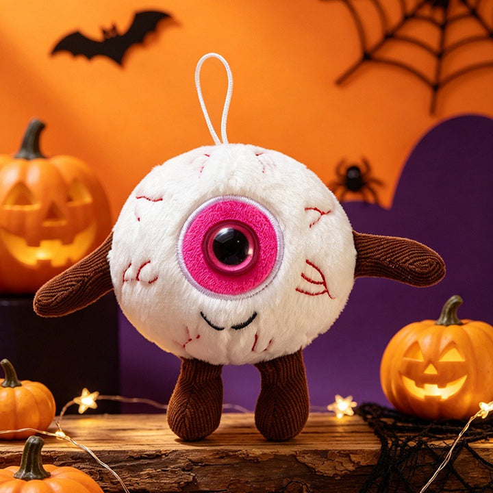 Plush Halloween pendant with large monocular and hanging loop