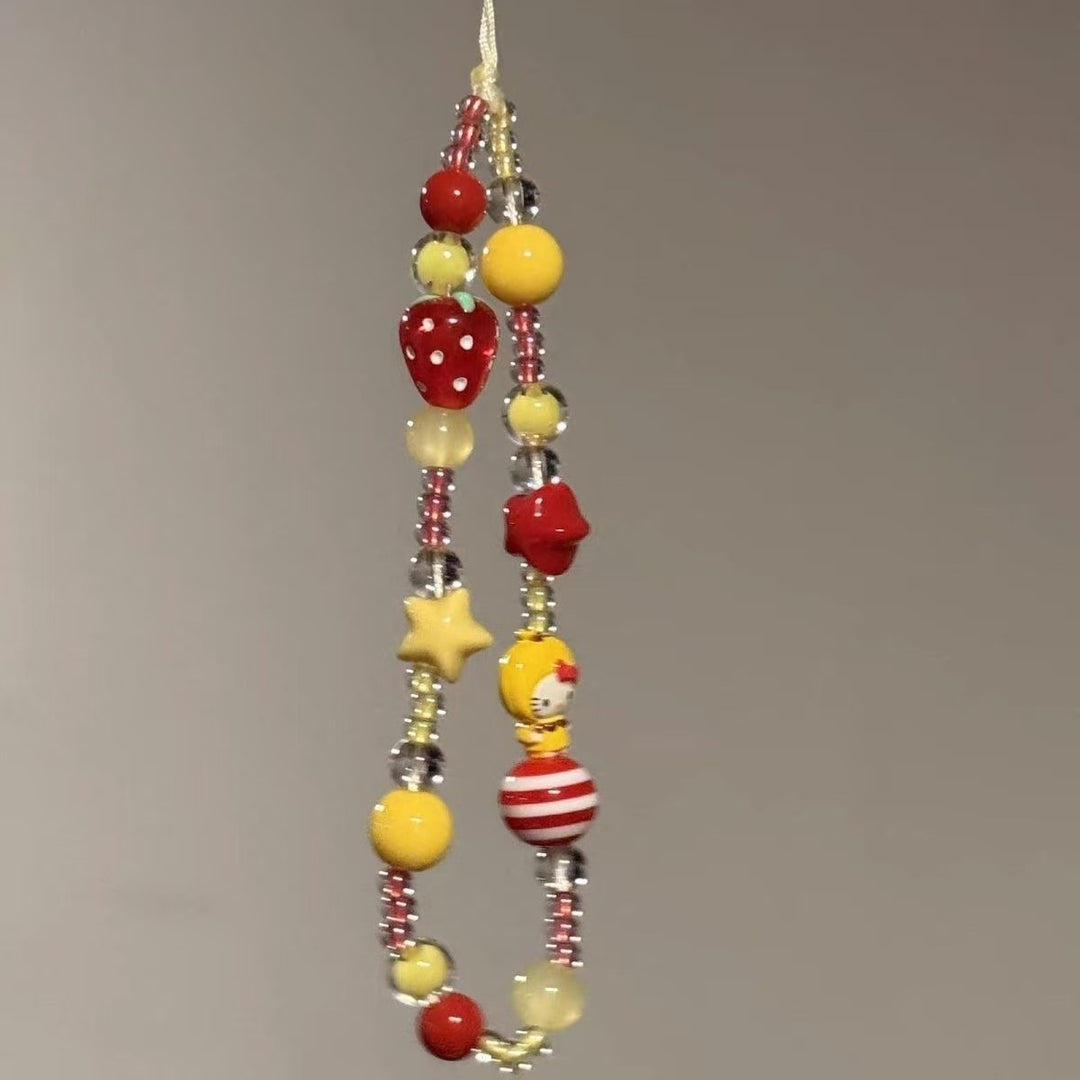 Creative Beaded Charm Phone Lanyard Kalsten
