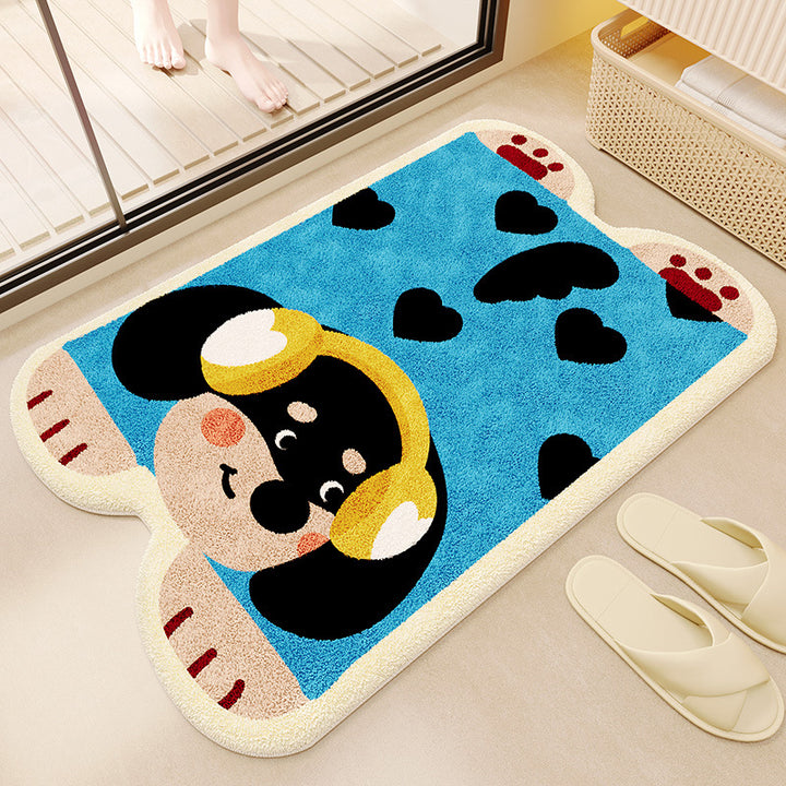Cartoon Animal-Themed Bath Mat Kalsten