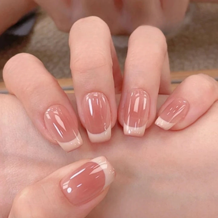 Premium French Tip Acrylic Nail Extensions