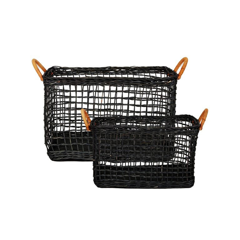 Handmade storage basket with braided handles Kalsten