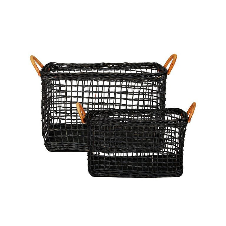 Handmade storage basket with braided handles Kalsten