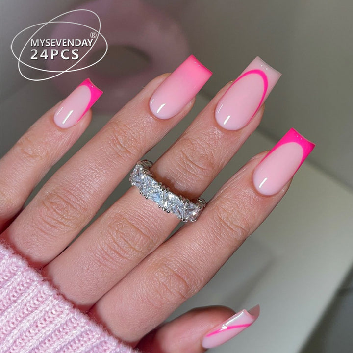 Trendy Gradient French Tip Press-On Nails Kalsten