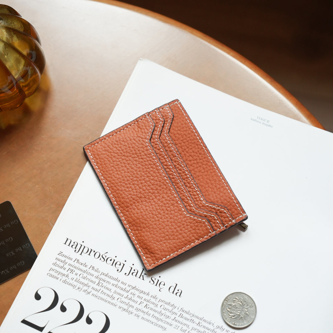 Textured Leather Card Holder