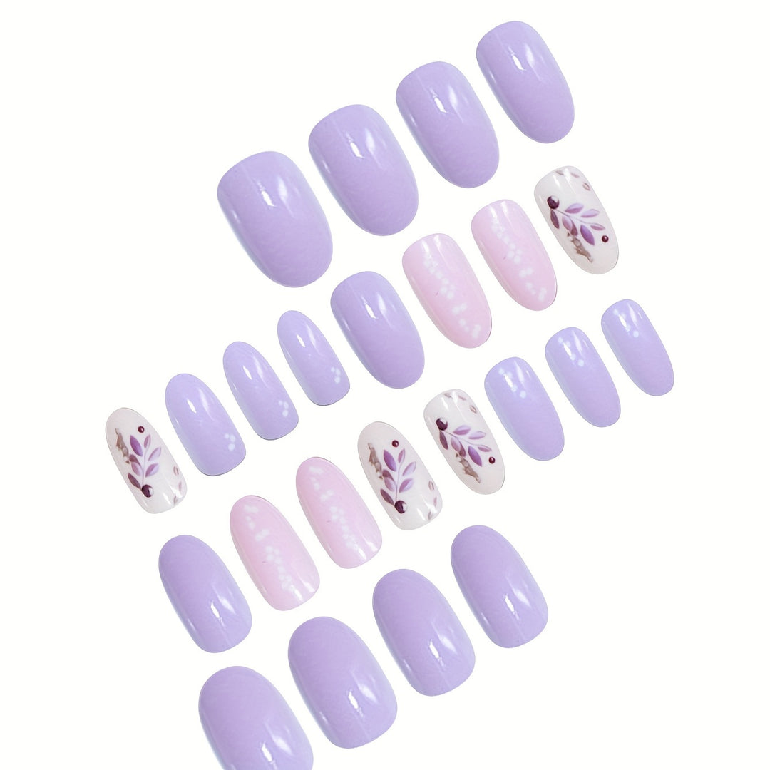 Elegant Floral Design Press-On Nails Kalsten